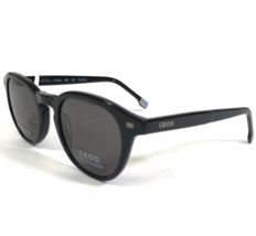 IZOD Sunglasses 782 BLACK Shiny Round Horn Rim Frames with Gray Lenses - $27.80