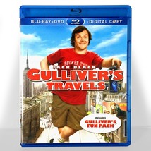 Gulliver&#39;s Travels (3-Disc Blu-ray/DVD, 2010) Like New !  Jack Black Amanda Peet - $6.78