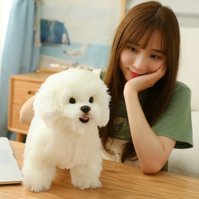 Play High Quality Simulation Bichon Frise Dog Plush toy Stuffed Korea Lifelike P - £25.57 GBP