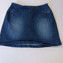 S.C. & Co. Denim Skort Women's Medium Cotton Blend Pull-On Stretch Mini Skirt image 13