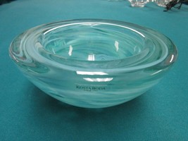 Signed ROUND Kosta Scandinavian BOWL, brilliant green glass [a*BAR] - $3,531.76 MXN