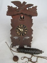 rare VINTAGE cuckoo clock GERMANY Black Forest wood NALDER ANSTALT! - $74.99