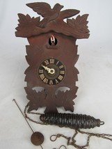 rare VINTAGE cuckoo clock GERMANY Black Forest wood NALDER ANSTALT! - £59.94 GBP