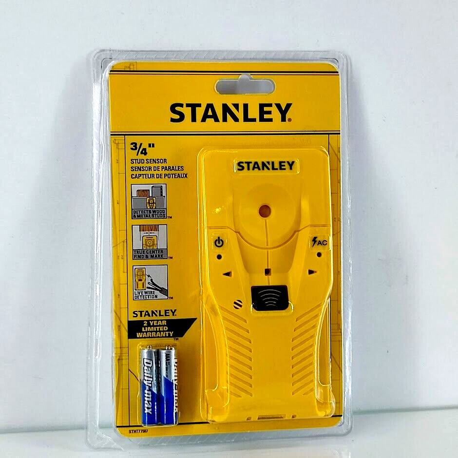 Stanley 3/4” Depth Stud Sensor Finder with Light Indicator STHT77587 - $15.74