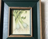 Leeks Botanical Print Green Framed Vintage Art Cottagecore D0896 Farmhouse - $23.08