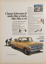 1970 Print Ad Ford Pickup Trucks with Twin I-Beam Suspensions - $21.37