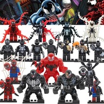 18pcs Marvel Minifigures Venom Riot Carnage Spiderman Anti-Venom Eddie Brock - £31.96 GBP