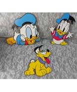 Disney Donald Duck Pluto Baby Nursery Wall Decor Pressed Cardboard Hangi... - $27.27 CAD
