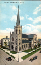 Vtg Postcard Cathedral of the Holy Name, Chicago IL., Postmarked 1914 - £6.12 GBP