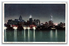 Skyline Night View CIty New York NY UNP Detroit Publishing DB Postcard H26 - £4.50 GBP