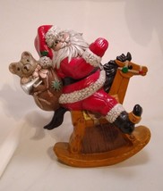 Santa on Rocking Horse Ceramic Slip Cast Mold Glenview 245 Christmas 11x10&quot; - £55.35 GBP