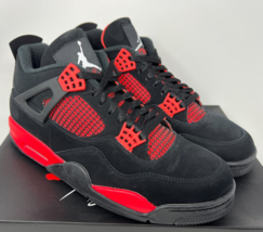 Air Jordan 4 Retro Red Thunder Black Shoes CT8527-016 Men&#39;s Size 11 - £362.25 GBP