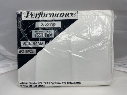 New Performance by Springs Twilite FULL  fitted sheet plain white - $19.99