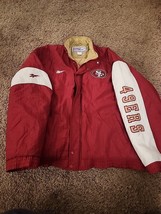 VTG Rare San Francisco 49ers Jacket Mens 2XL Red FZIP Puffer Pro Line 90... - $121.24