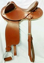 Two Flapped Saddle, 17&quot; Leather color New brown with drum dye finished - $351.45