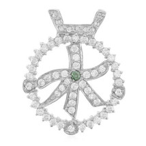 Jewelry of Venusfire Kettenanhaenger Erde Waldgrner Brillant-Silberanhnger - $565.00