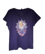 Teefury Womens Purple Graphic Princess Spiders T-Shirt 3XL Cotton Stretc... - $9.89