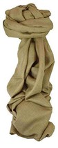 Fine Cashmere Scarf Karakoram Birds-Eye Weave Fallow by Pashmina &amp; Silk - £49.76 GBP