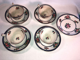 4 Booths Tea Cups &amp; 5 Saucers - £15.98 GBP