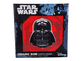 New Disney Star Wars Darth Vader Helmet Ceramic Piggy Bank Money Coin - $24.23