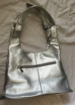 D&#39;eBo Faux Leather Soft Shoulder Bag Purse Silver New Medium Size Silver... - $29.02