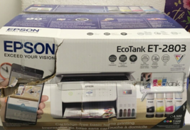 Epson EcoTank ET-2803 Color Inkjet All-In-One Printer - White new/destressed box - £159.06 GBP