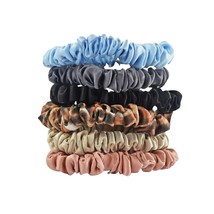 4 scrun Pk N(GHT 100% Mulberry Silk (N)IGHTN silk skinny scrunchies pick... - $30.99