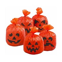 Hanging Halloween Pumpkin Leaf Bags, Pack of 20  - $8.00