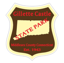 12&quot; gillette castle connecticut state park bumper sticker decal usa made - £22.42 GBP