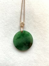 GRADE A NATURAL Green JADEITE JADE Necklace Estate - $162.09