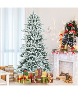 Artificial Christmas Fir Tree 7-Feet Snow Flocked Slim Metal Stand 1108 ... - £146.10 GBP