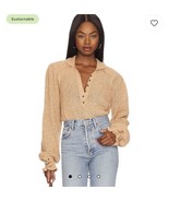 FREE PEOPLE Care FP Snowdrift Pullover in Camel Heather BNWTS SIZE XS $1... - $856.51 MXN
