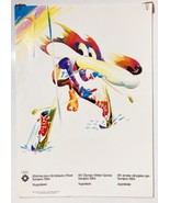 Winter Olympics Mascot Sarajevo Vintage Poster 1984 Ski Sports - £64.88 GBP