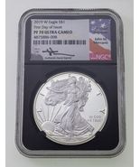 2019-W S $1 Americano Plateado Águila Graduado Por NGC Como PF70 Muy Cam... - $209.86