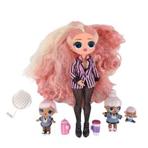 Lol Surprise! Omg Winter Chill Big Wig Pink Hair &amp; Uptown Family Dolls Set - £17.01 GBP