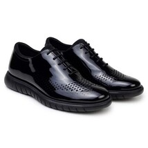 Belvedere Men's Shoes Maxim Wingtip Rich Patent Leather Black Sneaker image 10
