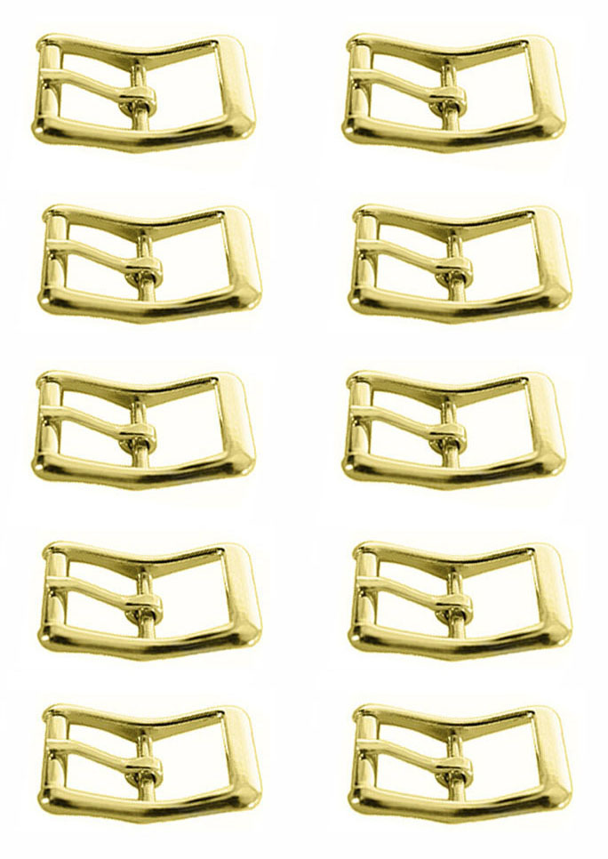 Horse Lot of 10 Brass Plated 3/4&quot; Horse Tack Roller Buckles 40305Lot10 - $14.84