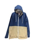 Hooded lightweight jacket XL mens khaki navy full zip pockets performanc... - £12.74 GBP