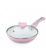 Shineuri ~ 8&quot; Fry Pan ~ Pink ~ Aluminum ~ Non Stick Frying Pan ~ W/Lid  - €30,15 EUR