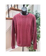 Nautica Men&#39;s Maroon 100% Cotton Long Sleeve Crew Neck Pullover Sweater ... - €23,82 EUR