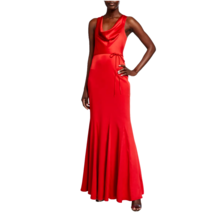 Likely Mae Cowl Neck Satin Column Evening Gown Dress Womens size 6 Red L... - £63.73 GBP