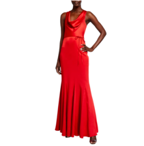 Likely Mae Cowl Neck Satin Column Evening Gown Dress Womens size 6 Red L... - £64.65 GBP