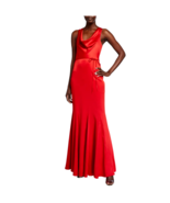 Likely Mae Cowl Neck Satin Column Evening Gown Dress Womens size 6 Red L... - £64.65 GBP
