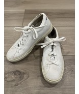 Rothy&#39;s Women&#39;s White The Lace Up Flat Sneaker Size 8 Washable - $24.74