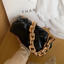 2020 hot sale trendy  ladies thick chain  bag soft PU ladies handbag handbag  de - £85.66 GBP