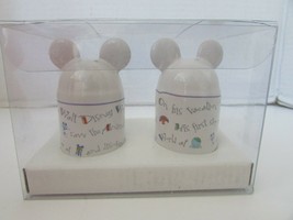 Walt Disney World Four Kingdoms Salt &amp; Pepper Shakers Ceramic New - £11.80 GBP