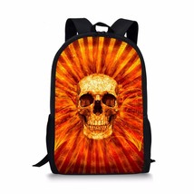 Cool Black Funk Skull 3D Print School Backpack for Boys Girls Back Pack Teenager - £36.65 GBP