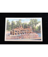 Vtg Linen Postcard KS Monkey Island Gage Park Zoo Topeka Kansas 1938 Cur... - €5,19 EUR