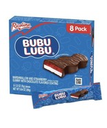 Ricolino Bubulubu Chocolate Strawberry Gummy and Marshmallow Candy, 8 Count Box - £13.14 GBP