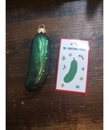 Christmas Pickle Ornament Green New  - $10.50
